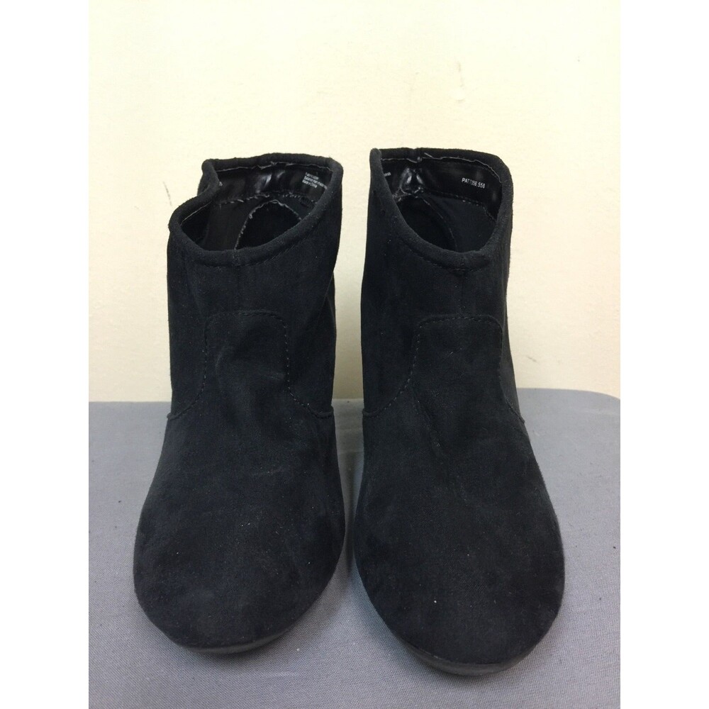 Express Women's Size 7 Black fabric upper Ankle Boots  3" Heel